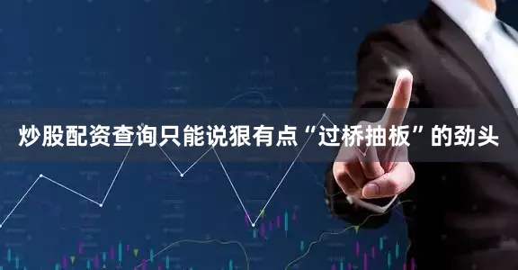 炒股配资查询只能说狠有点“过桥抽板”的劲头